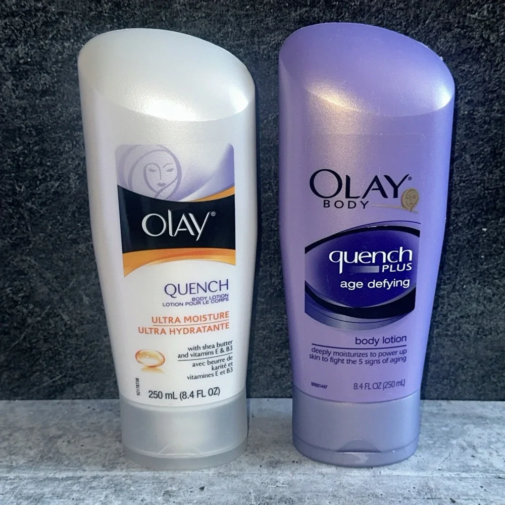 Lot Of 2 Olay Quench 8.4 Oz Shea Butter Ultra Moisture Body Lotion Age Defying